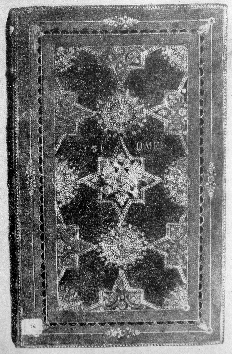 Верхняя крышка переплёта рукописи 1721 г.
